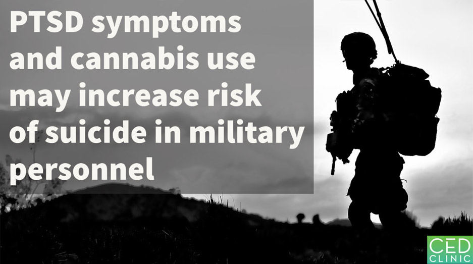  Interactive effects of PTSD and substance use on suicidal ideation and behavior in military personnel: Increased risk from marijuana use